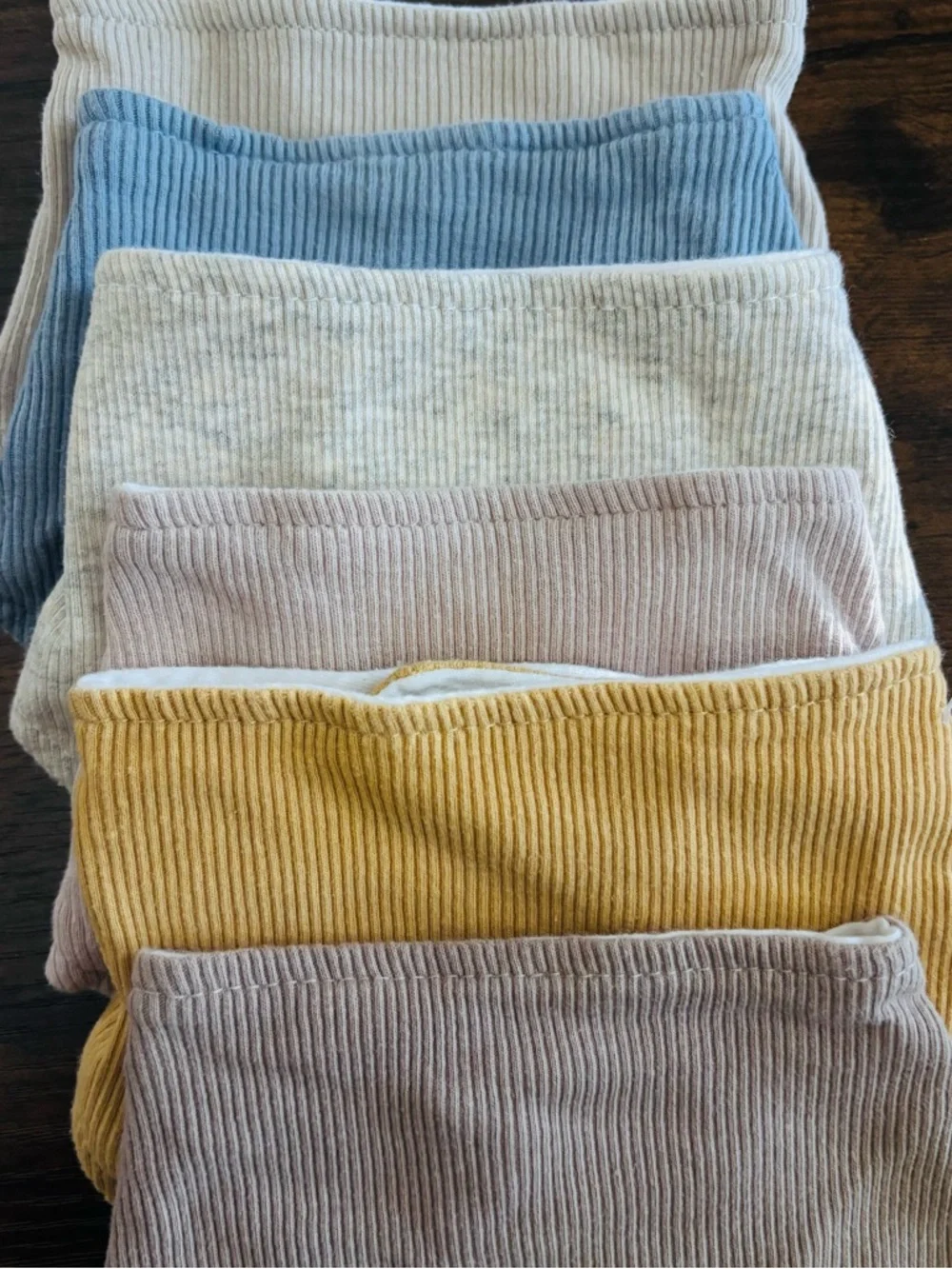 chick Pea Corduroy Bandana Bib Set in Blue, Cream, Pink, Yellow, Brown